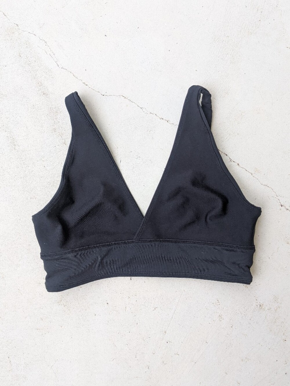 Black Triangle Plunge Athletic Sports Bra